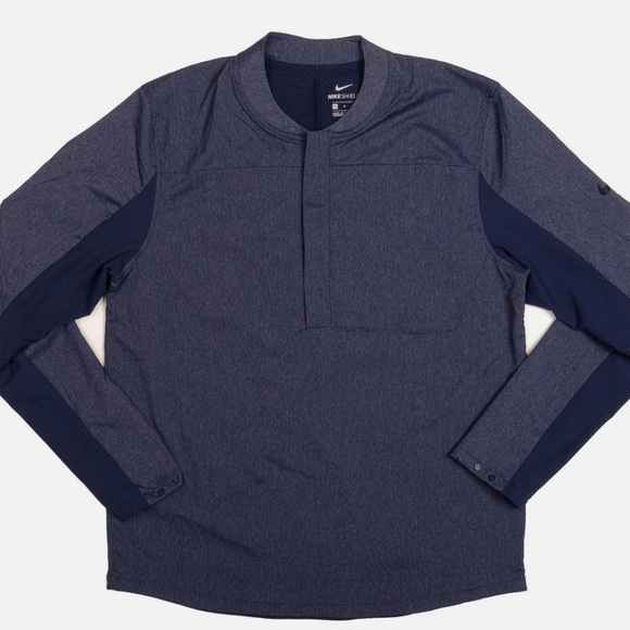 Nike Other - Nike Shield Men’s Half-Zip Golf Pullover Jacket Gray/Dark Navy/Black Size XL